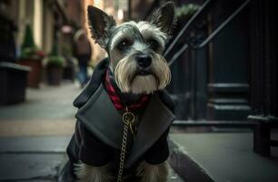 charmig eleganta hund gata. generera ai foto