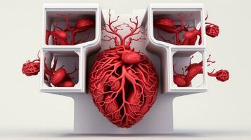 3d illustration attrapp av de mänsklig organ systemet, anatomi, nervös, cirkulations, matsmältning, utsöndring, urin, och ben system. medicinsk utbildning begrepp, generativ ai illustration foto