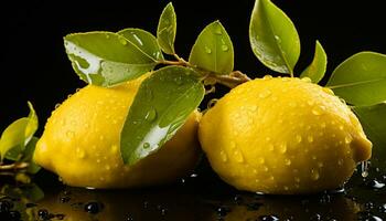 friskhet av natur frikostighet saftig, mogen citrus- frukt, vibrerande och rena genererad förbi ai foto