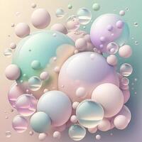 ai generativ abstrakt pastell bubbla bakgrund foto