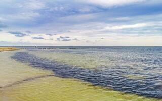 tropisk mexikansk strand klart turkost vatten playa del carmen mexico. foto