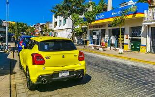 puerto escondido oaxaca mexico 2023 typisk skön färgrik turist gata trottoar stad puerto escondido Mexiko. foto