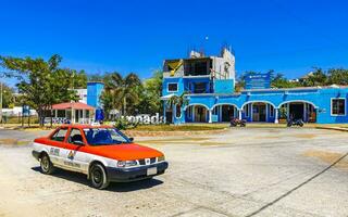 puerto escondido oaxaco mexico 2023 färgrik taxi cab bil och transport i puerto escondido Mexiko. foto