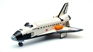 visning en 3d miniatyr- Plats shuttle atlantis. generativ ai foto