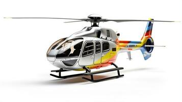 visning en 3d miniatyr- eurocopter ec130. generativ ai foto