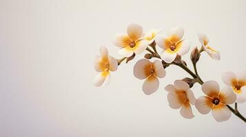 Foto av skön nemesia blomma isolerat på vit bakgrund. generativ ai