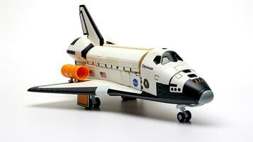 visning en 3d miniatyr- Plats shuttle columbia. generativ ai foto