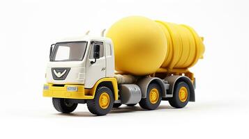 visning en 3d miniatyr- cement mixer. generativ ai foto