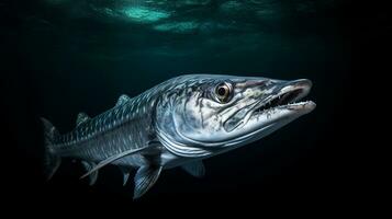 vilda djur och växter fotografi av Foto av barracuda. generativ ai