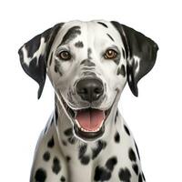 abstrakt hund valp vattenfärg konst porträtt färgrik vit bakgrund ai generativ foto
