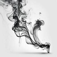 ai generativ asbtract bakgrund svart och vit rök foto