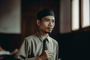 indonesiska manlig lärare foto
