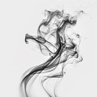 ai generativ asbtract bakgrund svart och vit rök foto