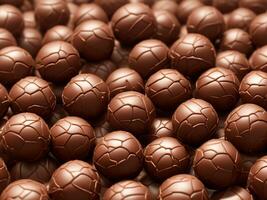 choklad bollar i en skål foto