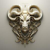 3d tecknad serie zodiaken taurus ai foto