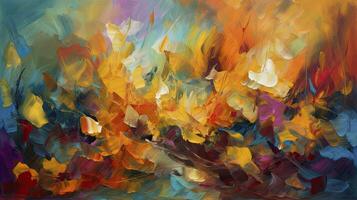 vibrerande impressionist måla stroke på abstrakt bakgrund foto