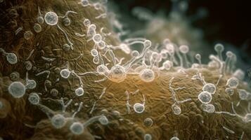 inkräktande svamp infektion Candida auris på mänsklig hud foto