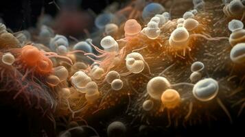 inkräktande svamp infektion Candida auris på mänsklig hud foto