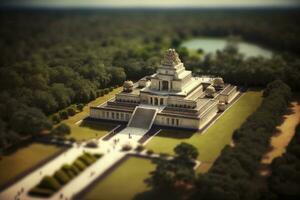 upptäcka de miniatyr- värld av chichen itza mexico foto