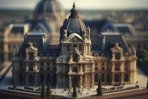 miniatyr- se av de louvre museum i Frankrike foto