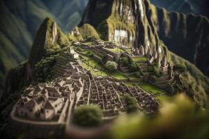 upptäcka de skönhet av machu picchu i peru foto