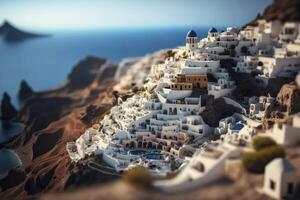 Upptäck de charm av santorini ö grekland i miniatyr- foto