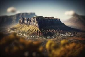 fängslande se av tabell berg i cape stad söder afrika foto