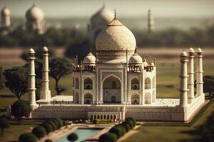 miniatyr- taj mahal i Indien med hög detalj foto