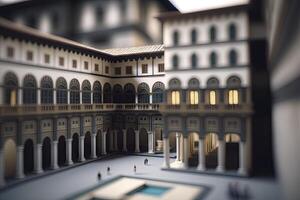 miniatyr- se av uffizi Galleri i florens Italien foto