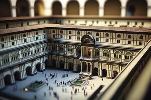 miniatyr- se av uffizi Galleri i florens Italien foto