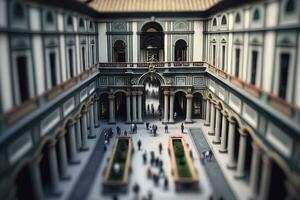 upptäcka de skönhet av uffizi Galleri i florens Italien foto