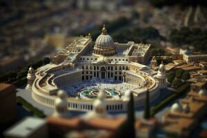 miniatyr- se av vatican stad med hög detalj foto
