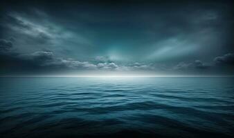 lugn blå hav som en mjuk eterisk drömmande bakgrund foto