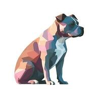 mjuk pastell vattenfärg målning av en Staffordshire tjur terrier foto