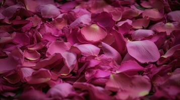 romantisk rosa reste sig kronblad bakgrund för valentines dag foto