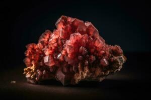 filmiska rhodokrosit mineral på enkel bakgrund foto