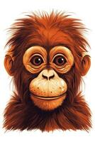 ljuv bebis orangutang illustration foto