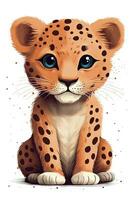 ljuv bebis leopard illustration foto