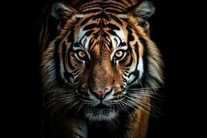 majestätisk tiger närbild med fantastisk detalj foto