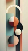minimalistisk abstrakt konstverk med rena rader och begränsad Färg palett ai genererad foto