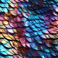 holografiska orm skalor textil- sömlös mönster ai genererad foto