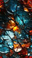sömlös bruten glas mönster för kreativ mönster ai genererad foto