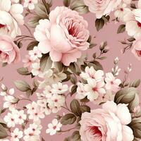 flörtig och romantisk rena textil- mönster ai genererad foto
