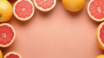 delikat rosa grapefrukt gräns ai genererad foto