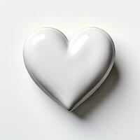 minimalistisk öppen hjärta ClipArt på vit bakgrund ai genererad foto