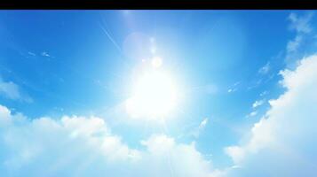 realistisk och stiliserade blå himmel och Sol ai genererad foto