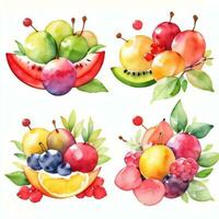 vattenfärg frukt ClipArt foto