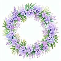 vattenfärg lila blommor ClipArt foto