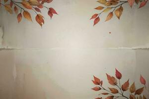 årgång papper med löv textur bakgrund foto