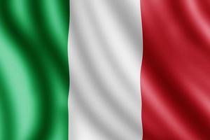 italien flagga, realistisk illustration foto